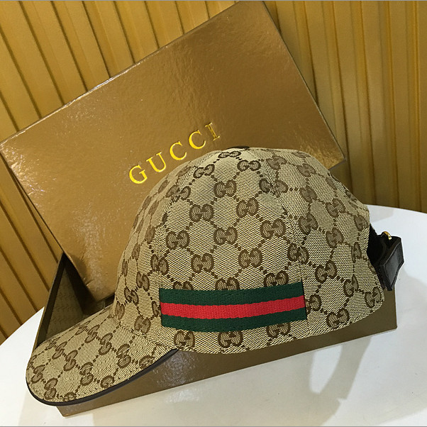 Gucci Original GG Canvas Baseballmütze mit Web - EUR FASHION