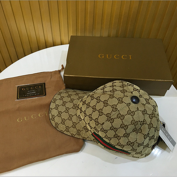 Gucci Original GG Canvas Baseballmütze mit Web - EUR FASHION
