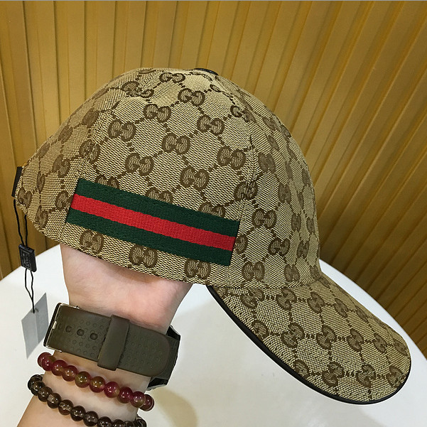Gucci Original GG Canvas Baseballmütze mit Web - EUR FASHION
