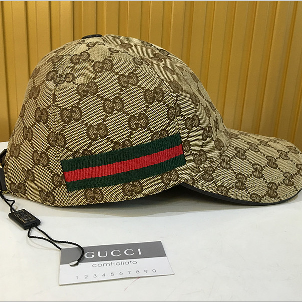 Gucci Original GG Canvas Baseballmütze mit Web - EUR FASHION