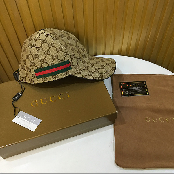 Gucci Original GG Canvas Baseballmütze mit Web - EUR FASHION