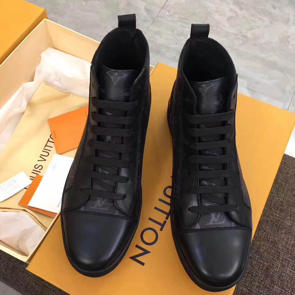 Louis Vuitton High-Top-Sneakers aus schwarzem Leder - EUR FASHION