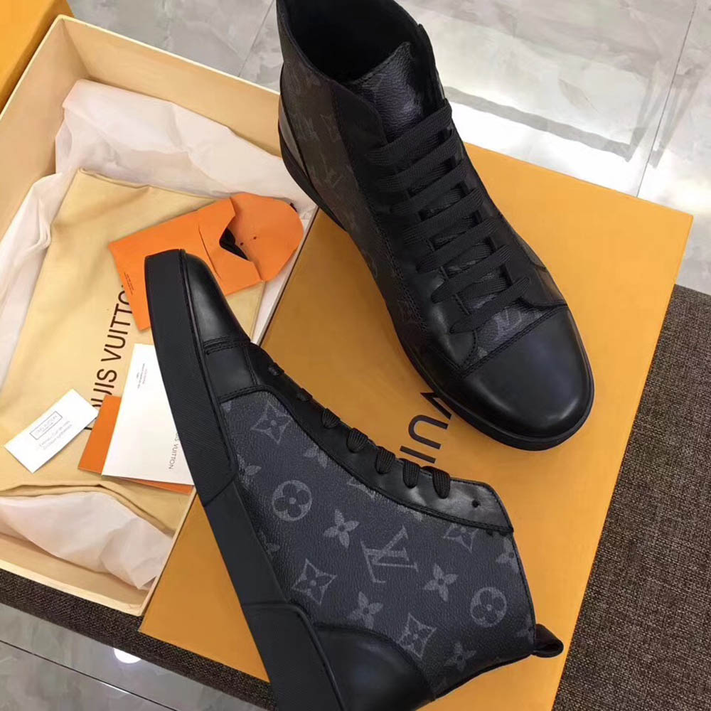 Louis Vuitton High-Top-Sneakers aus schwarzem Leder - EUR FASHION