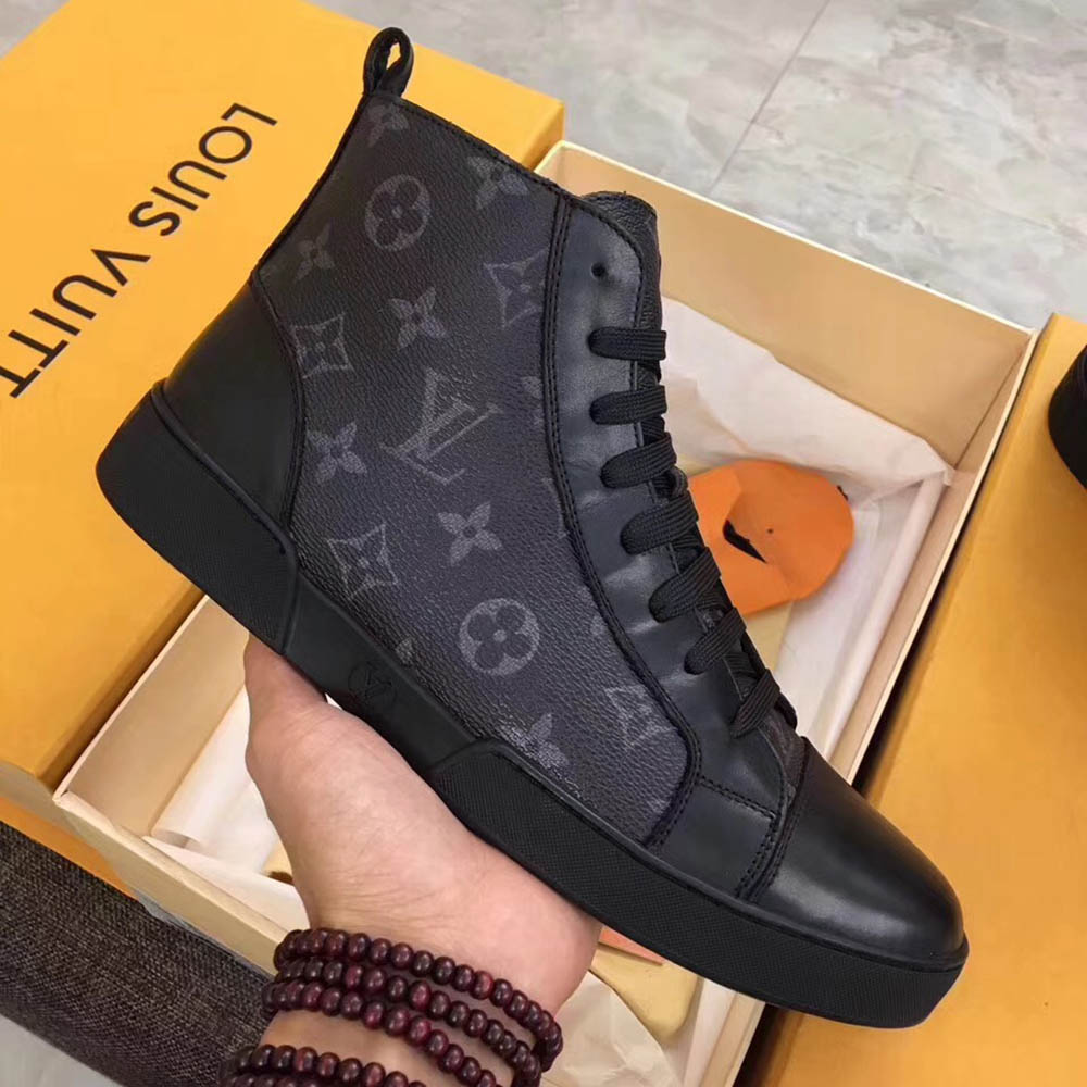 Louis Vuitton High-Top-Sneakers aus schwarzem Leder - EUR FASHION