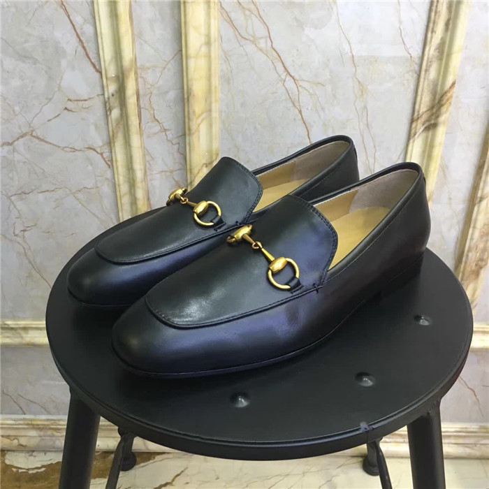 Gucci Jordaan schwarze Leder-Loafer - EUR FASHION