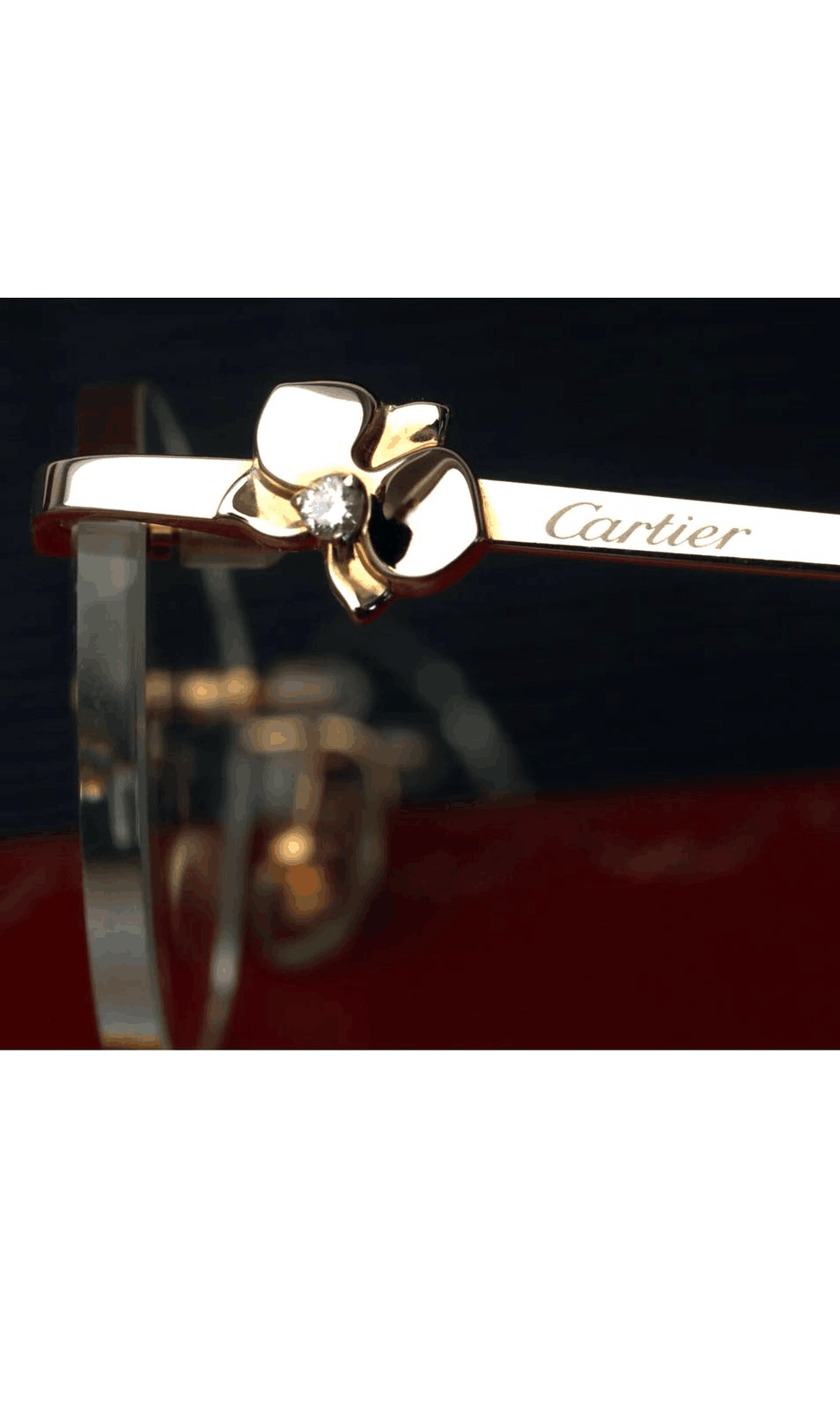 Cartier-Sonnenbrille mit Blumendekor - EUR FASHION