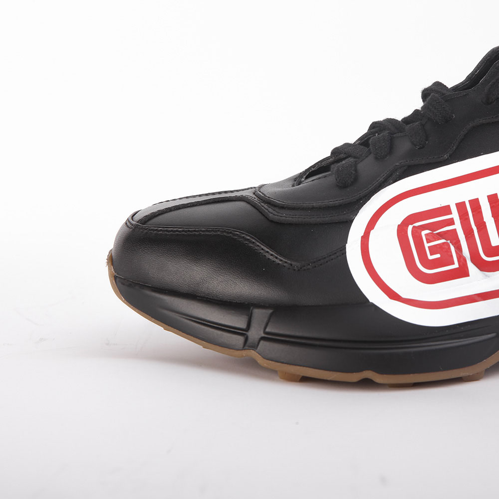 Gucci Rhyton Print Ledersneaker (Schwarz) - EUR FASHION