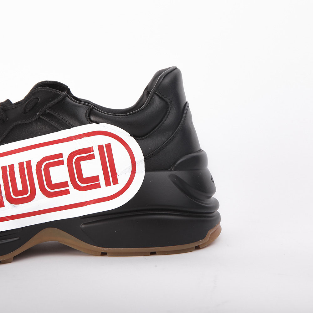 Gucci Rhyton Print Ledersneaker (Schwarz) - EUR FASHION