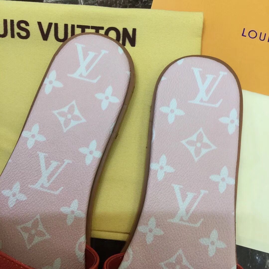 Flache Mules „Lock It“ von Louis Vuitton in Weiß/Mokkabraun - EUR FASHION