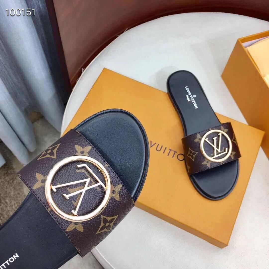 Louis Vuitton Monogram Lock It Flat Mule - EUR FASHION