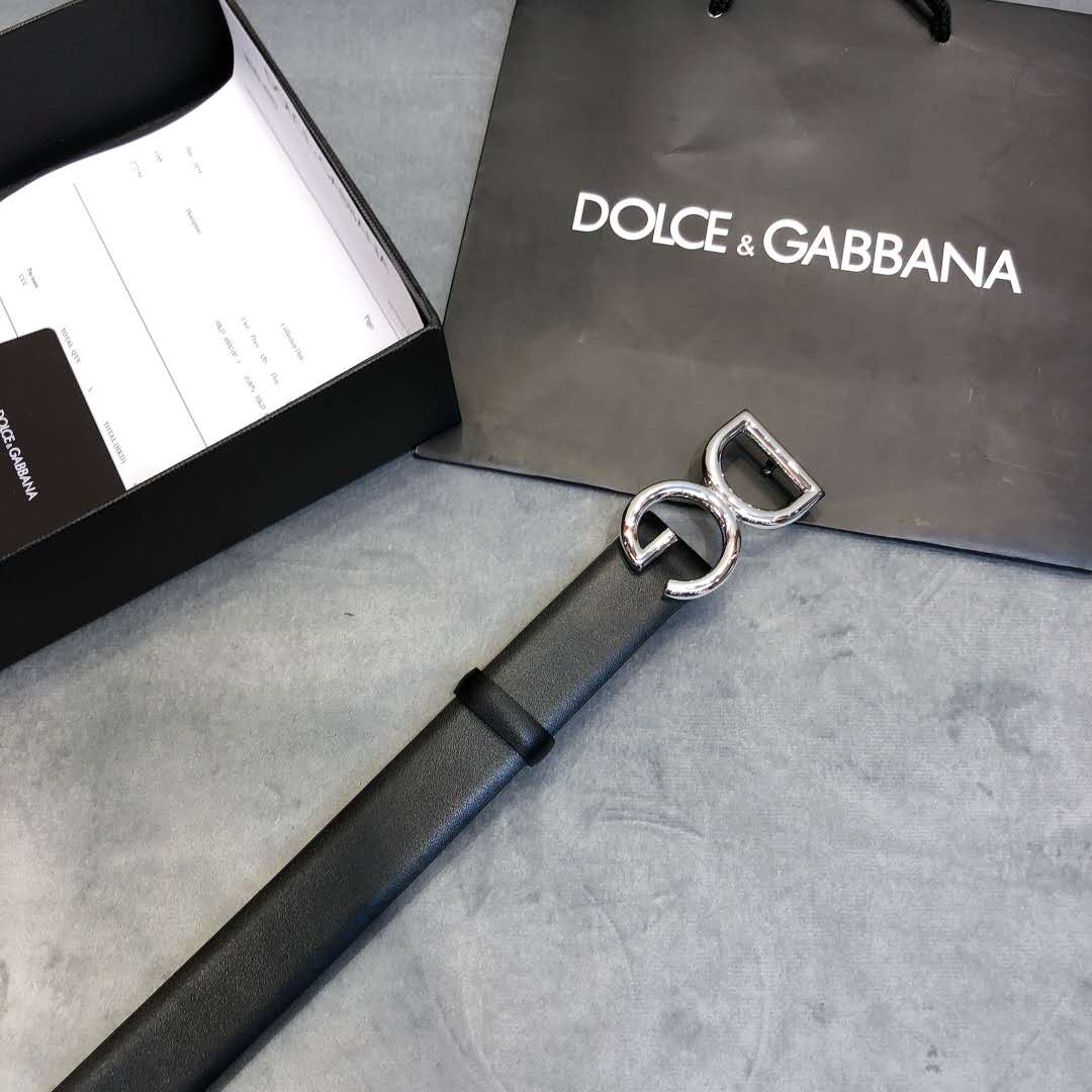 Dolce & Gabbana DG Black Belt  - EUR FASHION