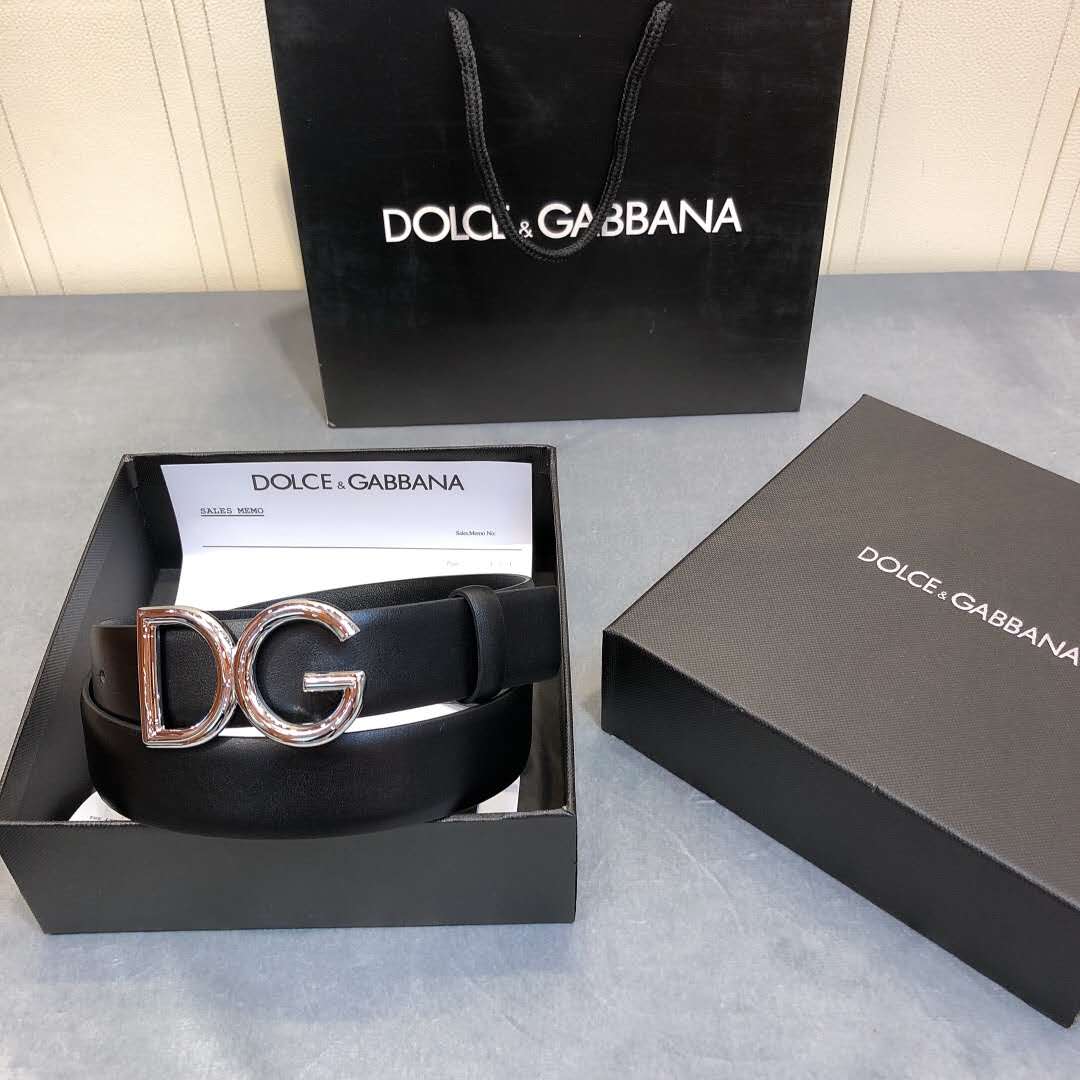 Dolce & Gabbana DG Black Belt  - EUR FASHION