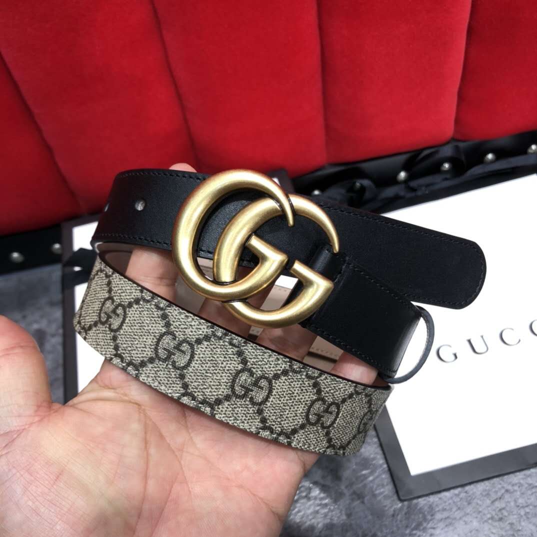 Gucci GG-Gürtel mit Doppel-G-Schnalle - EUR FASHION
