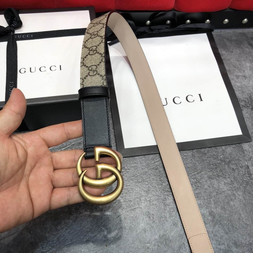 Gucci GG-Gürtel mit Doppel-G-Schnalle - EUR FASHION
