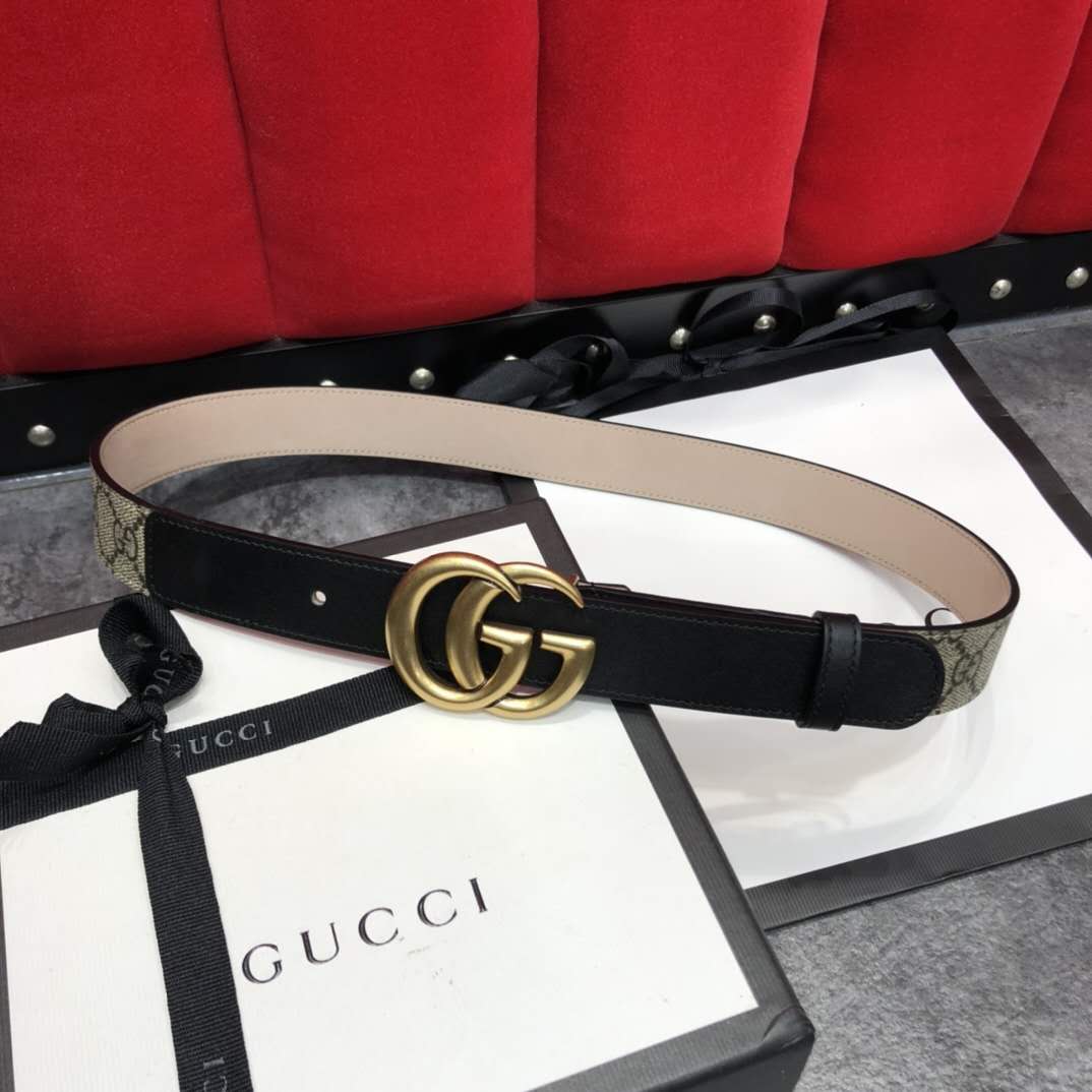 Gucci GG-Gürtel mit Doppel-G-Schnalle - EUR FASHION