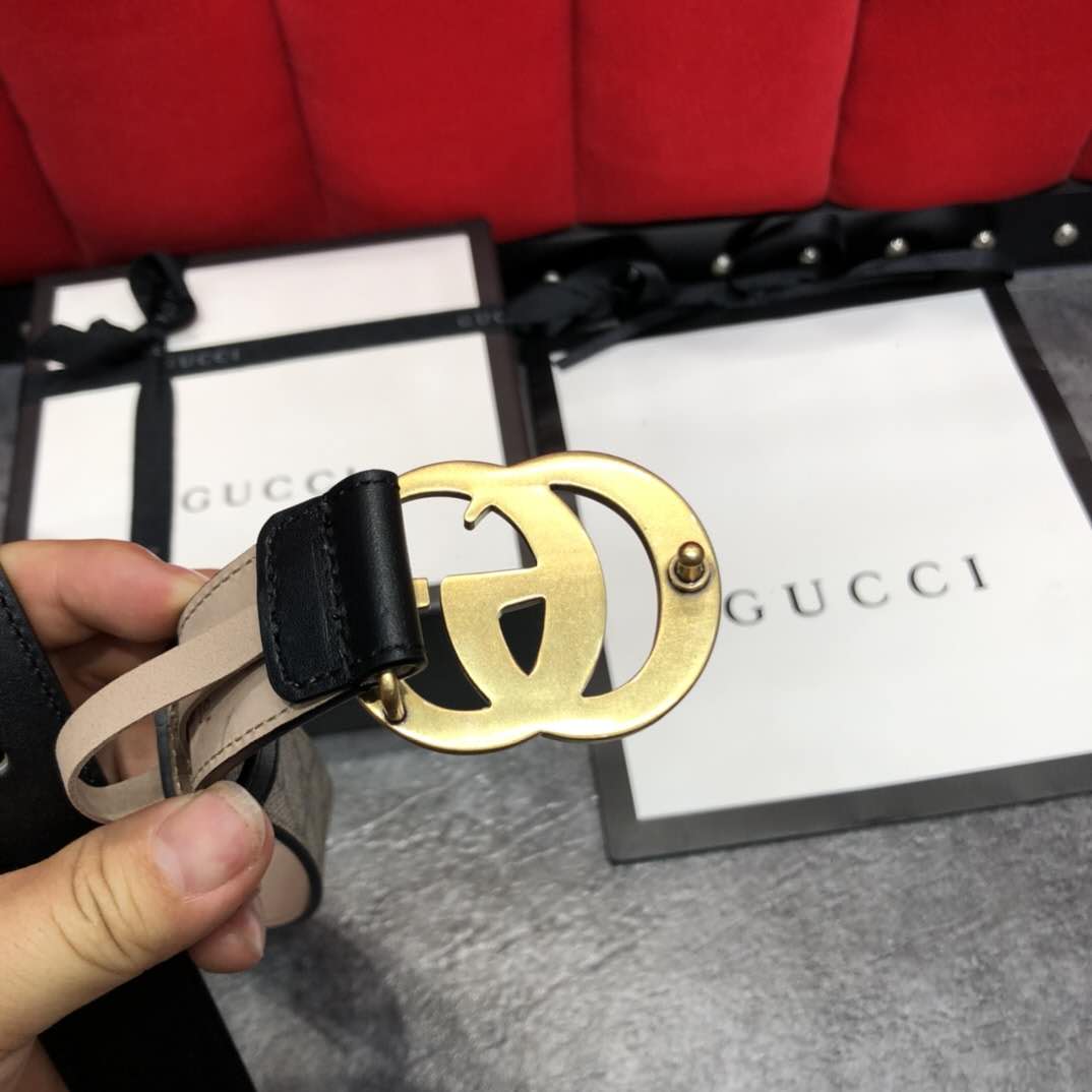 Gucci GG-Gürtel mit Doppel-G-Schnalle - EUR FASHION