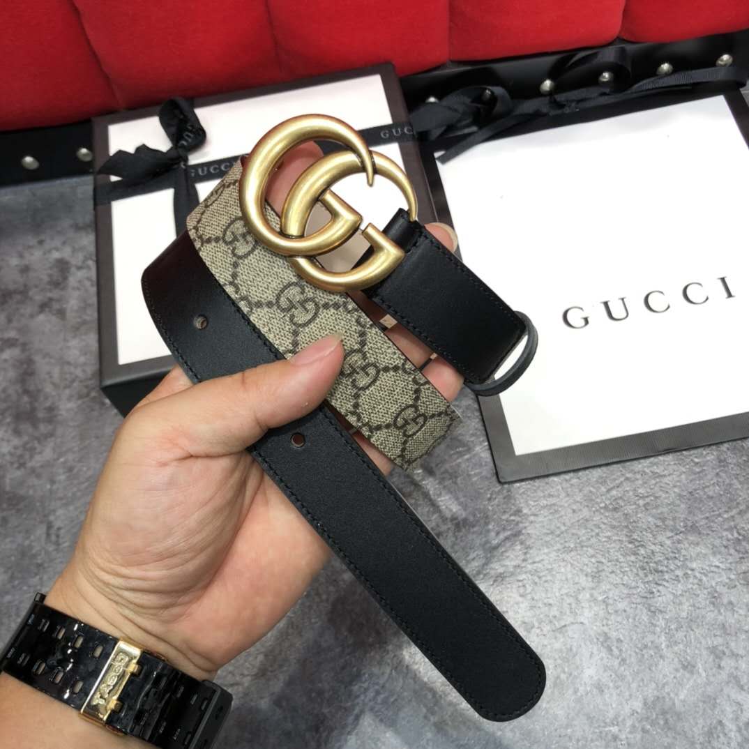 Gucci GG-Gürtel mit Doppel-G-Schnalle - EUR FASHION