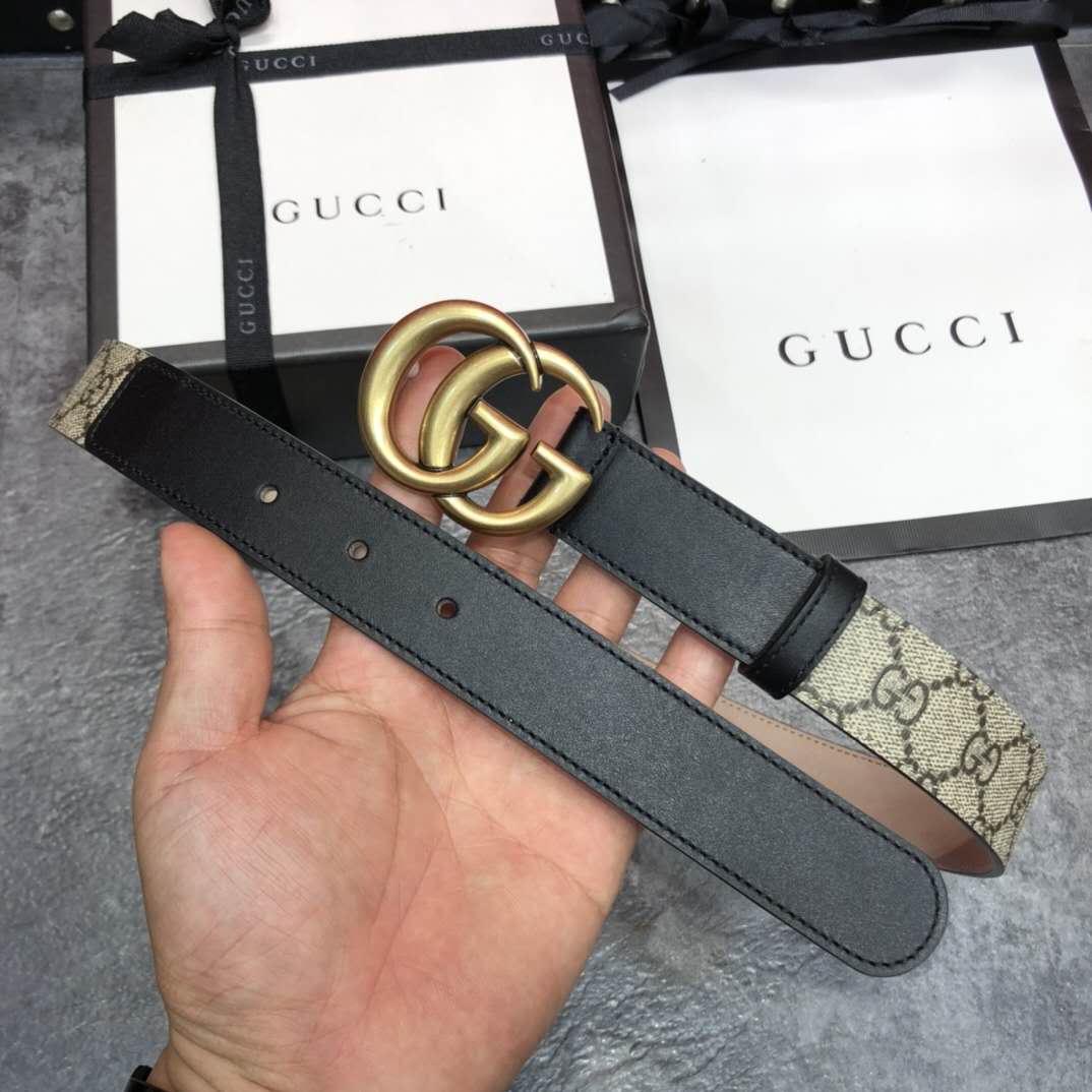 Gucci GG-Gürtel mit Doppel-G-Schnalle - EUR FASHION