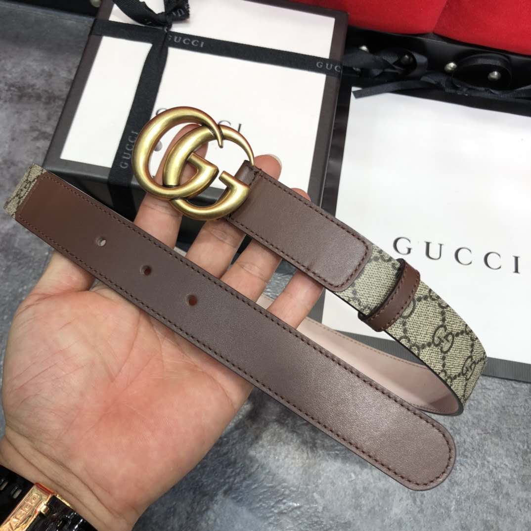 Gucci GG-Gürtel mit Doppel-G-Schnalle - EUR FASHION