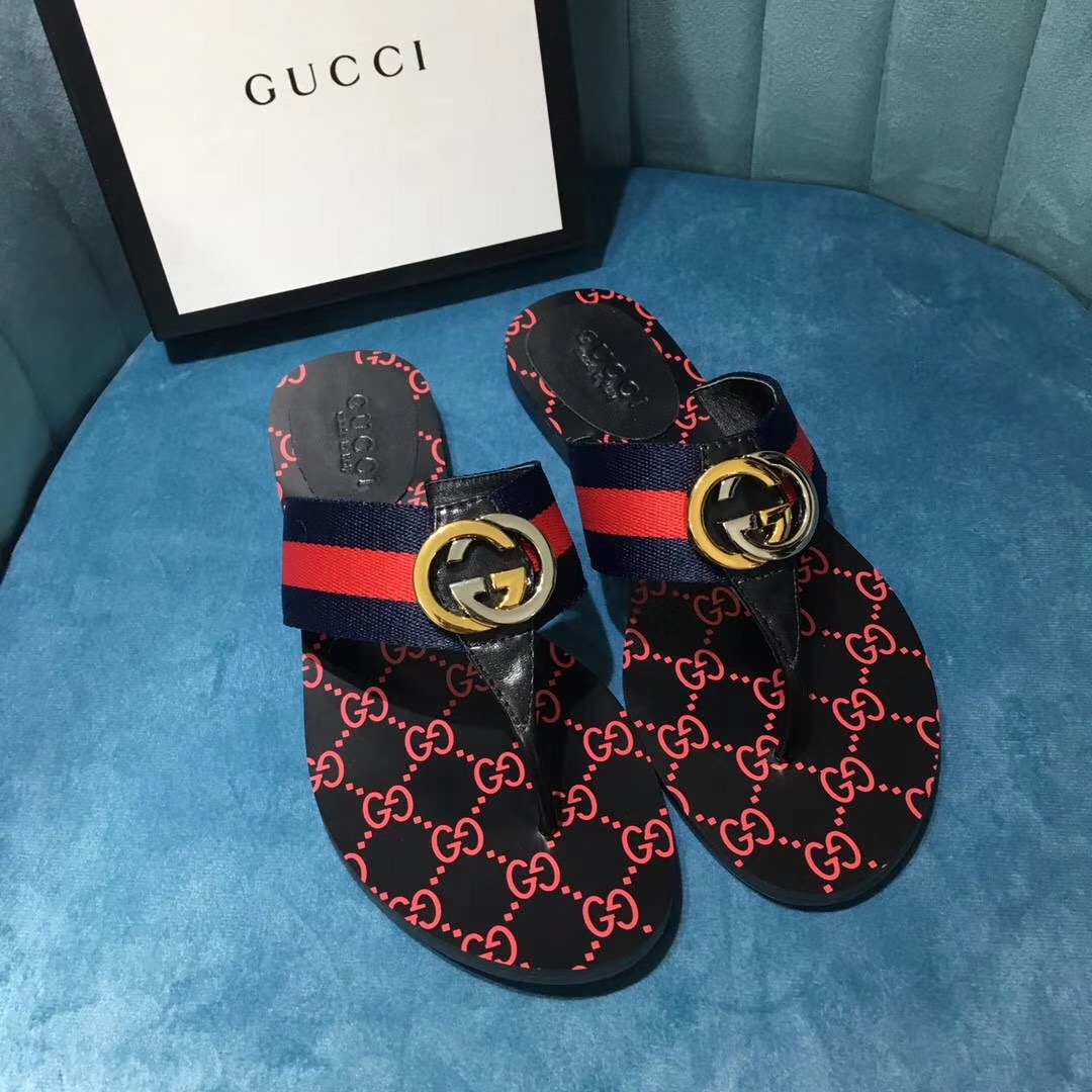 Gucci Damen GG Web Tanga-Sandalen - EUR FASHION