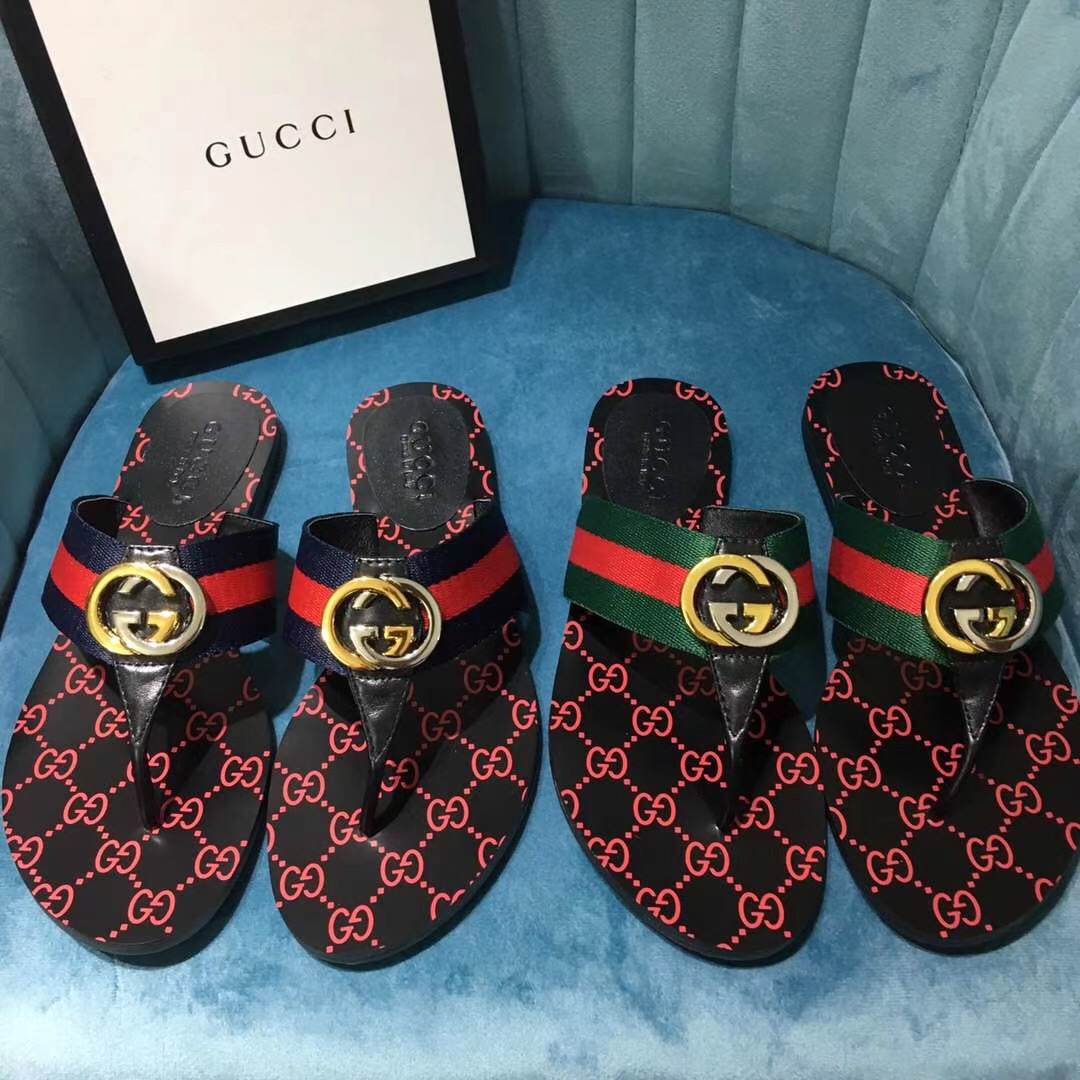 Gucci Damen GG Web Tanga-Sandalen - EUR FASHION