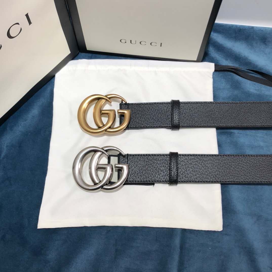 Schwarzer Gucci-Gürtel, 1,5-Zoll-Schnalle, 3,003 B x 2,36 H Zoll - EUR FASHION