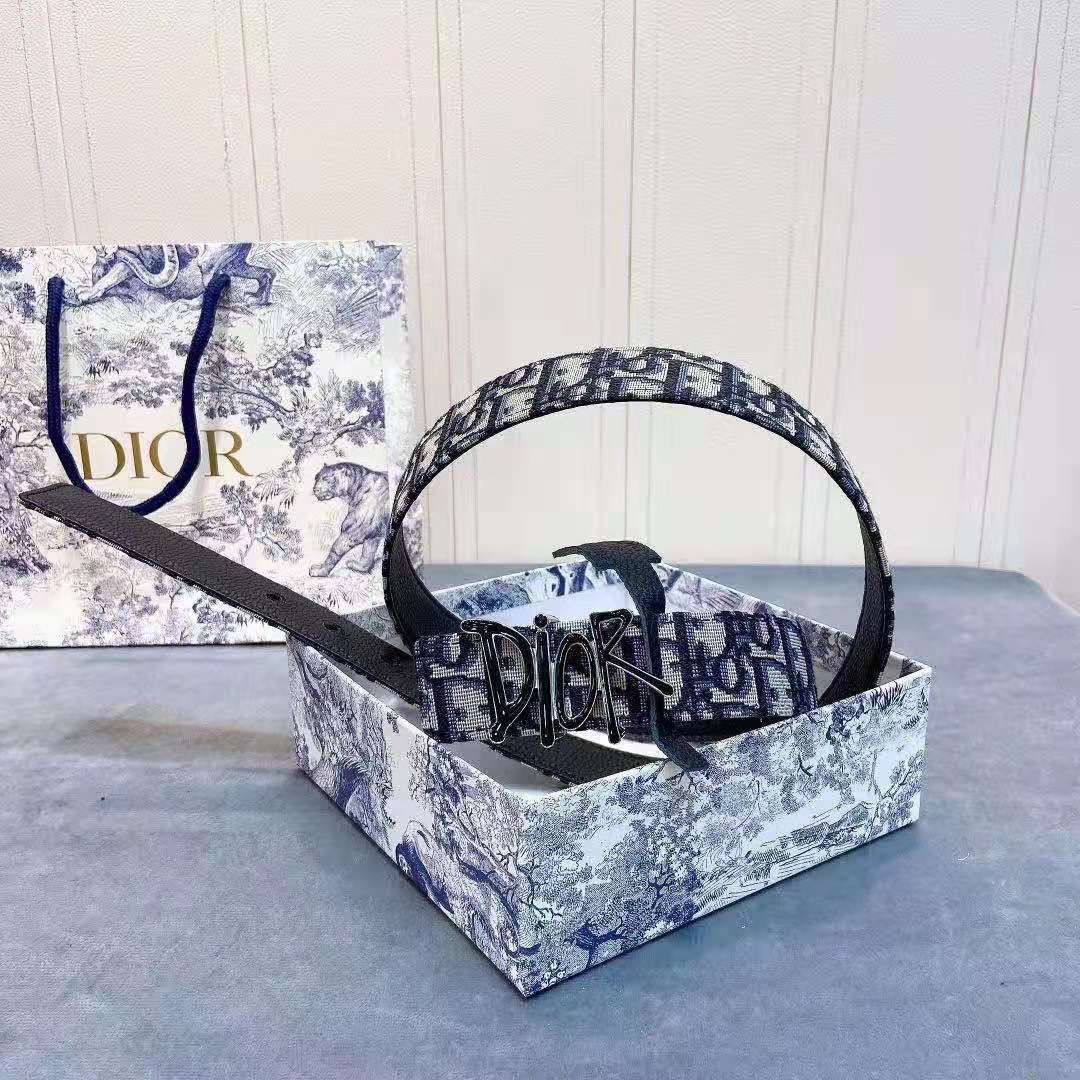Dior Oblique Jacquard-Gürtel - EUR FASHION