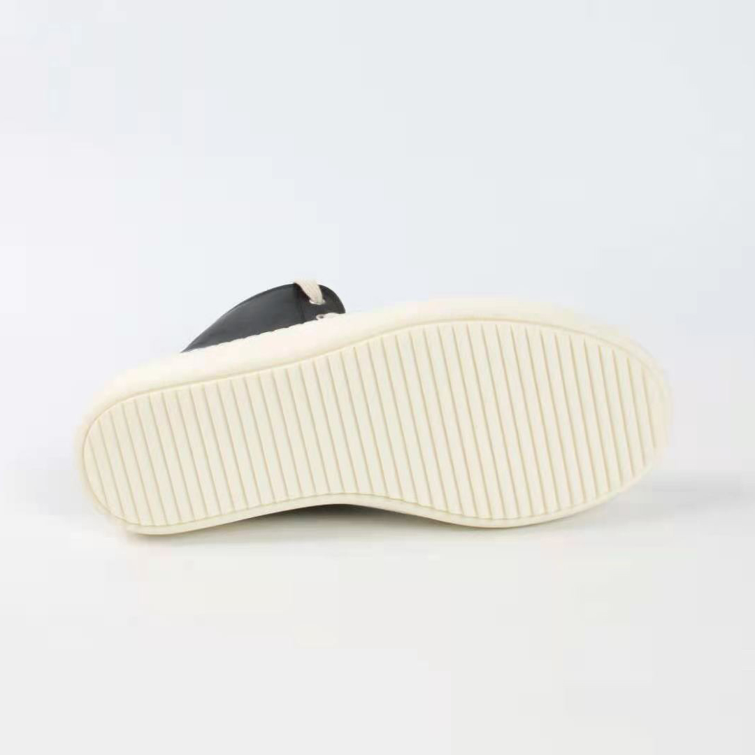 Rick Owens High-Top-Sneakers aus schwarzem Leder - EUR FASHION