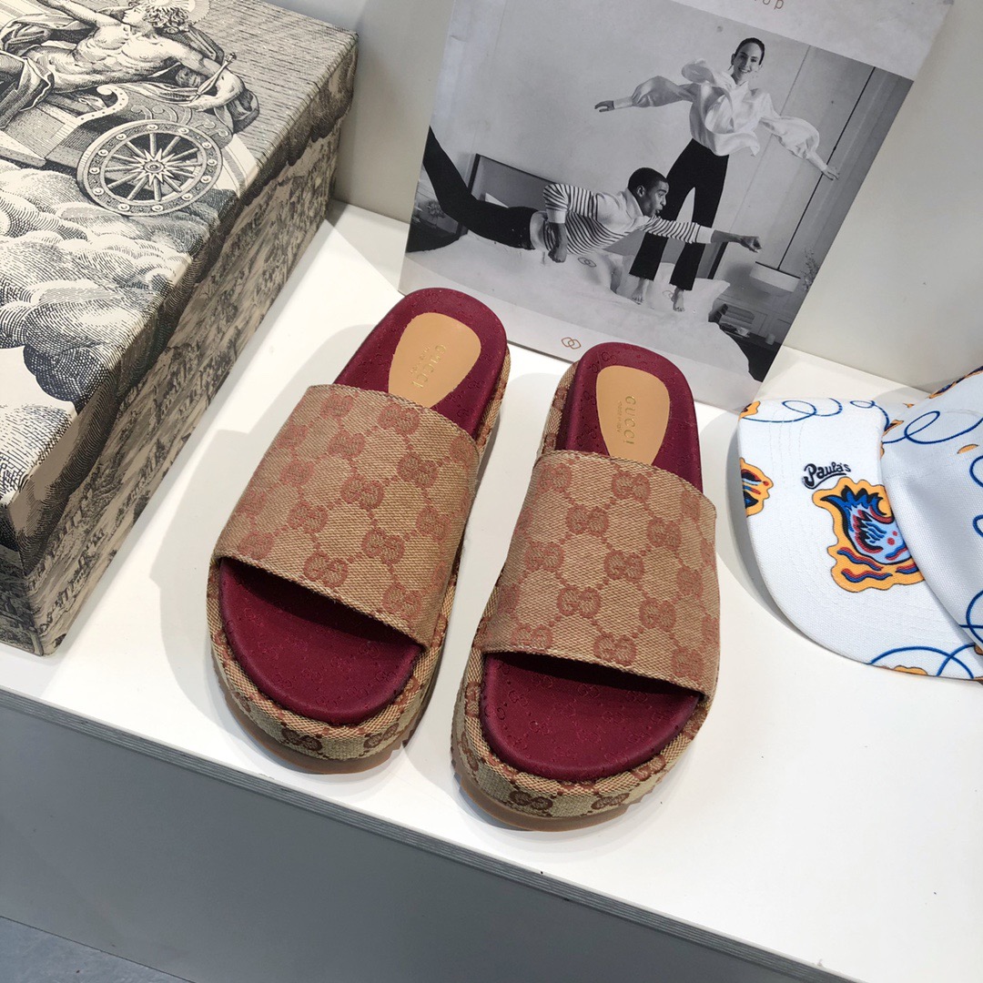 Gucci Damen Original GG Slide Sandale - EUR FASHION