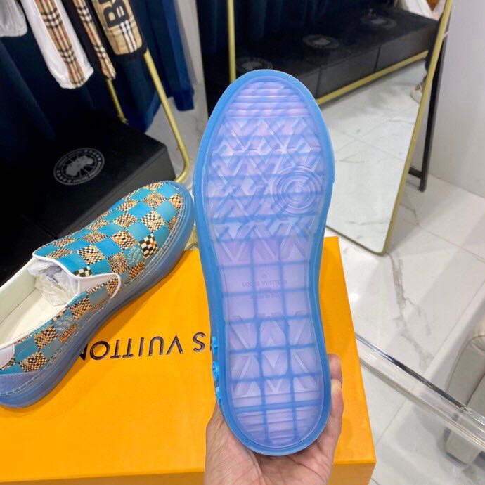 Blaue Damier-Loafer von Louis Vuitton - EUR FASHION