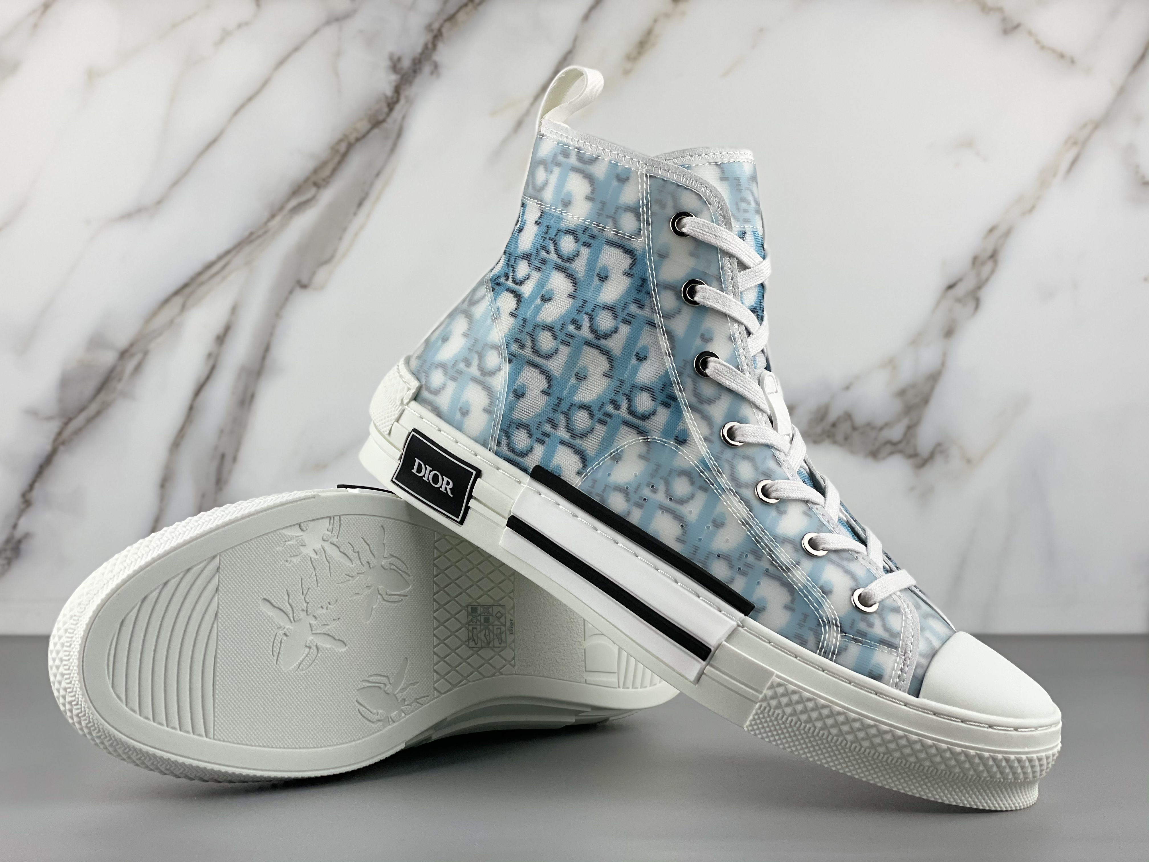 Dior B23 High Top Blue Oblique Pixel - EUR FASHION