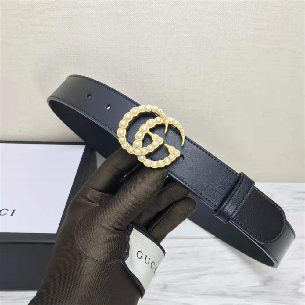 Gucci GG Pearl Schwarzer Gürtel - EUR FASHION