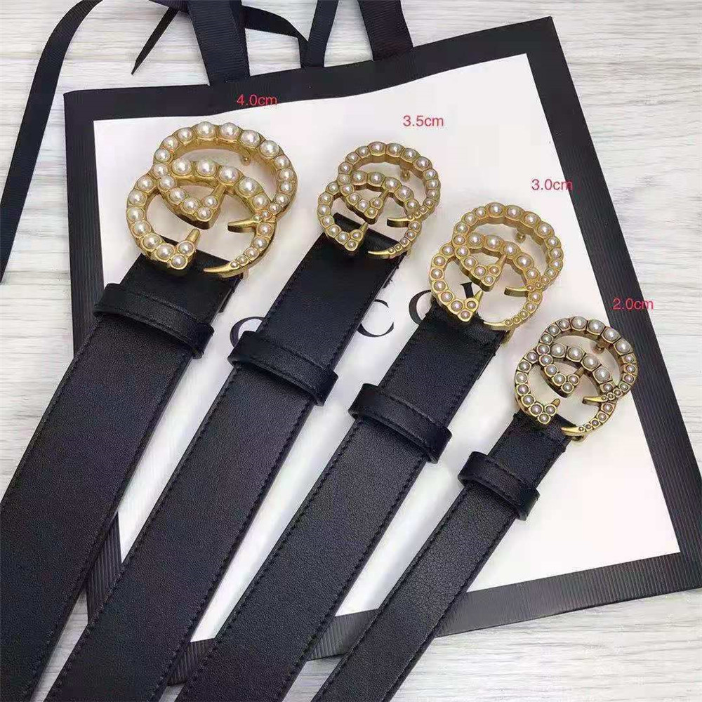 Gucci GG Pearl Schwarzer Gürtel - EUR FASHION