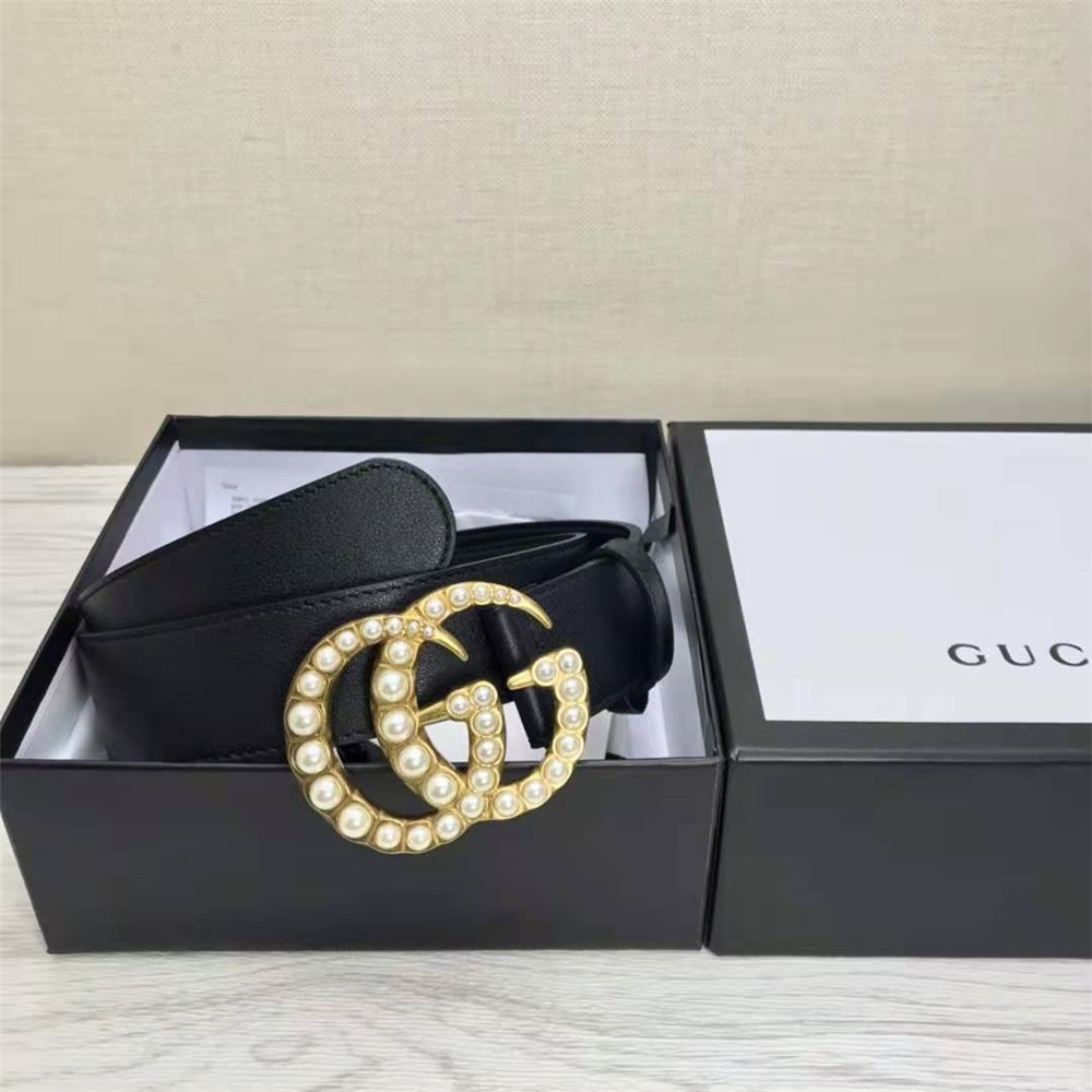 Gucci GG Pearl Schwarzer Gürtel - EUR FASHION