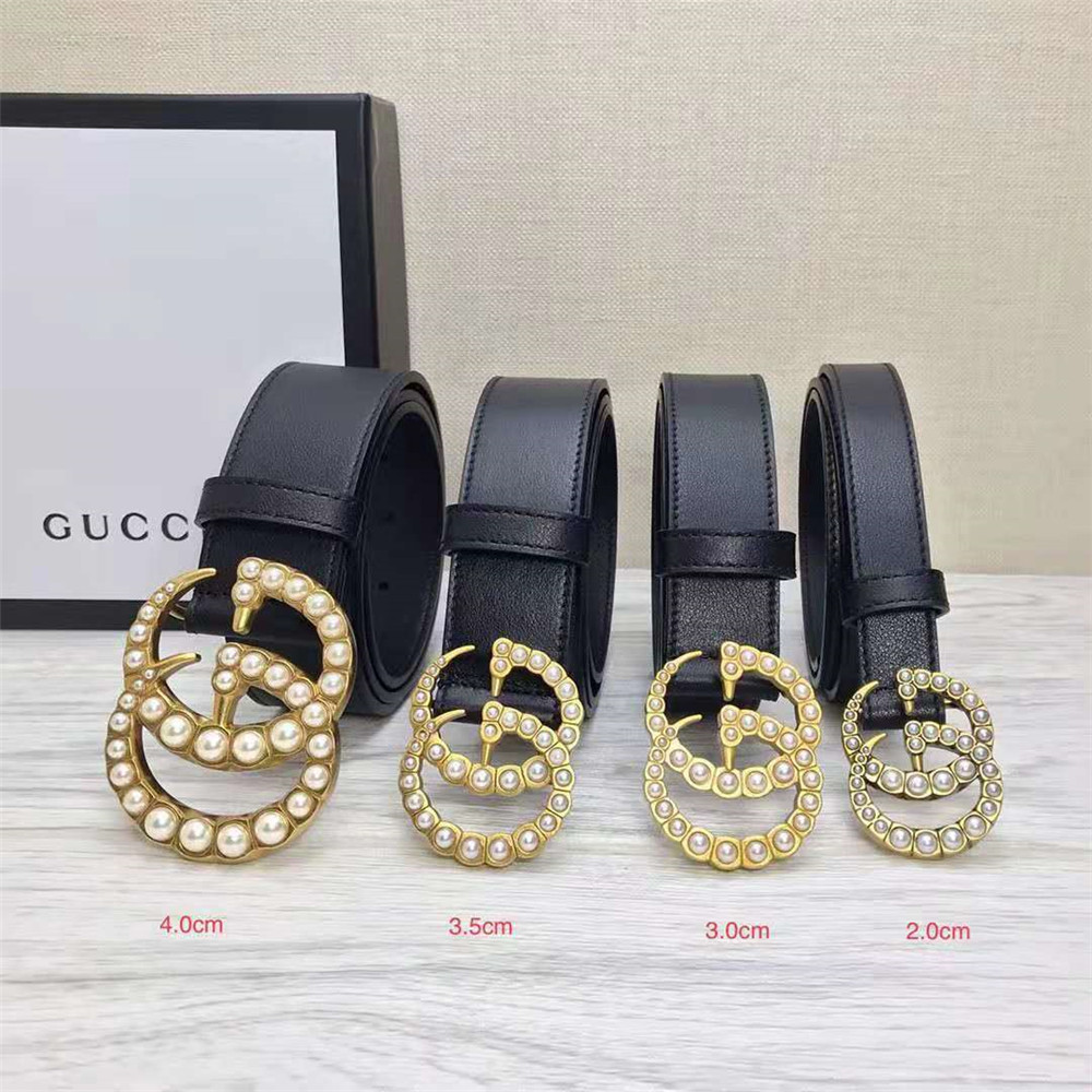 Gucci GG Pearl Schwarzer Gürtel - EUR FASHION