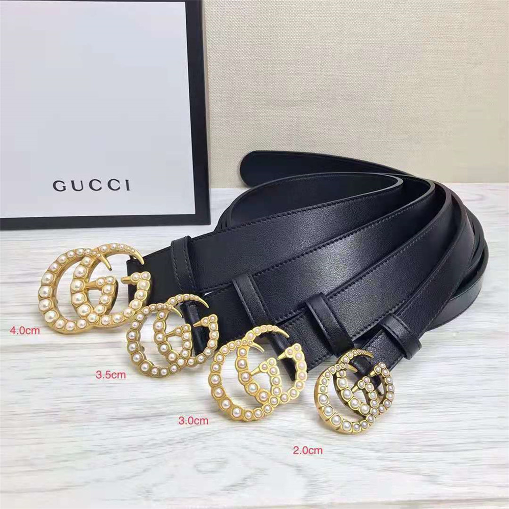 Gucci GG Pearl Schwarzer Gürtel - EUR FASHION