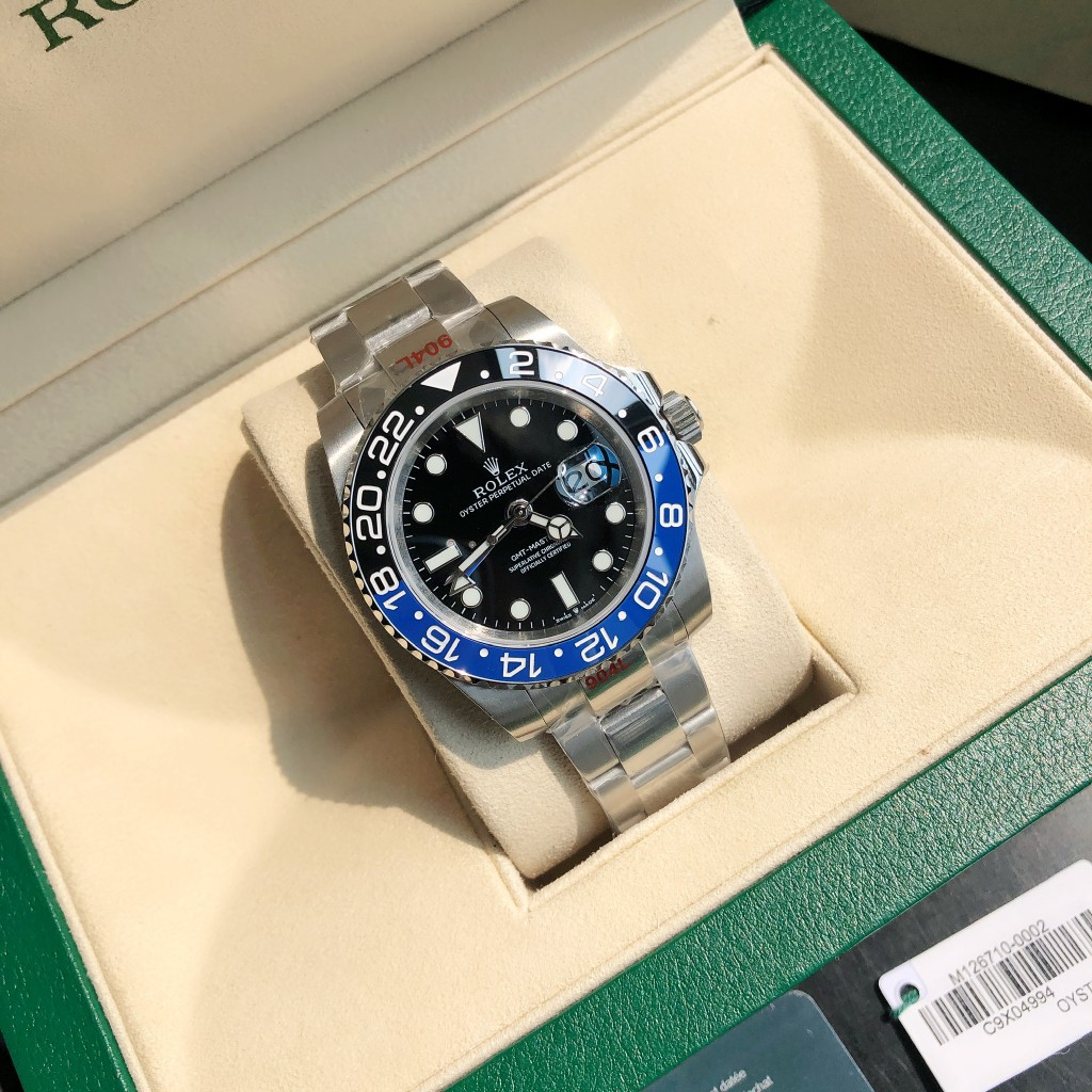 Rolex GMT Master II Batman Steel Automatik-Herrenuhr mit schwarzem Zifferblatt - EUR FASHION