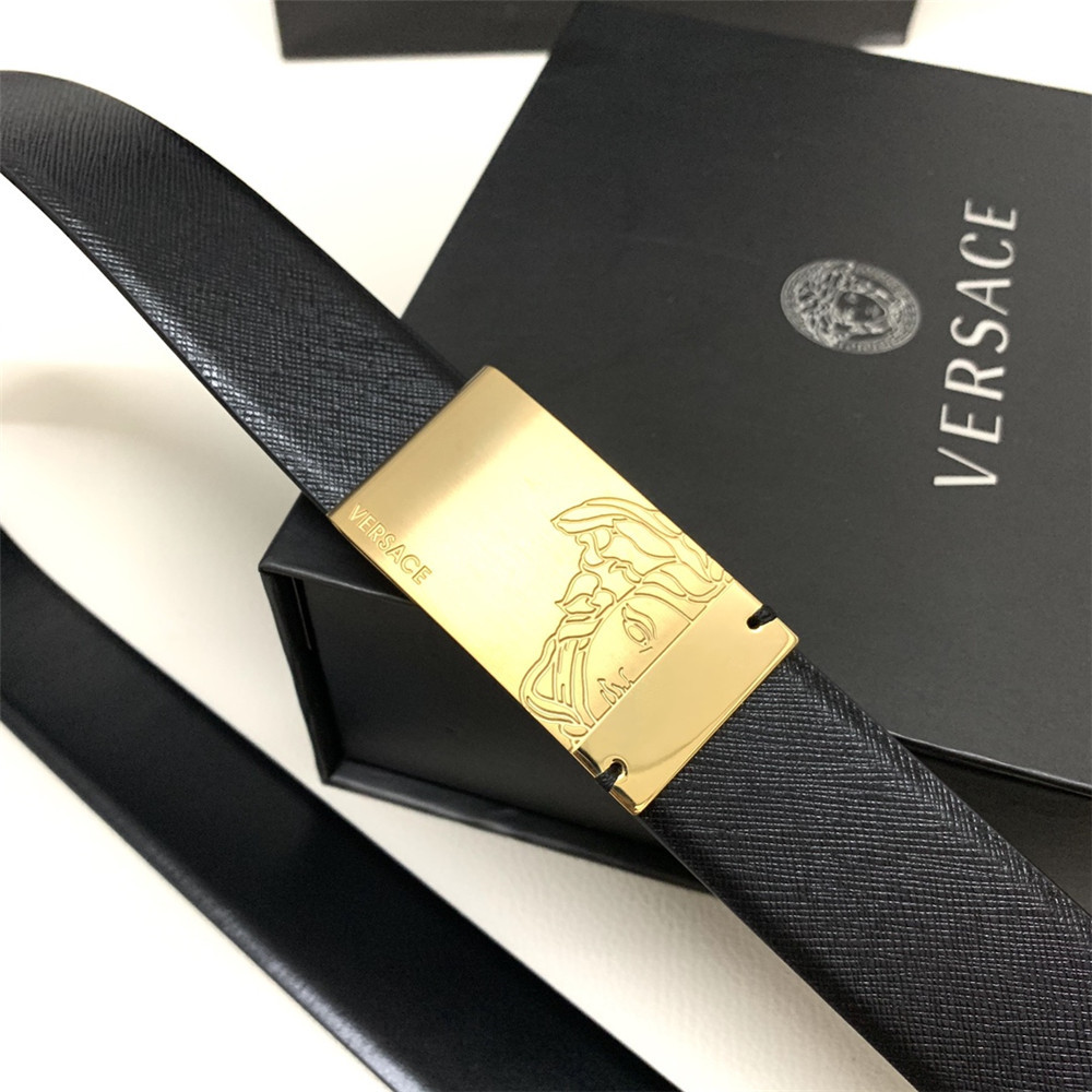 Versace 35 mm schwarzer Ledergürtel (Herren) - EUR FASHION