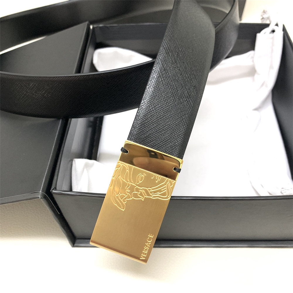 Versace 35 mm schwarzer Ledergürtel (Herren) - EUR FASHION