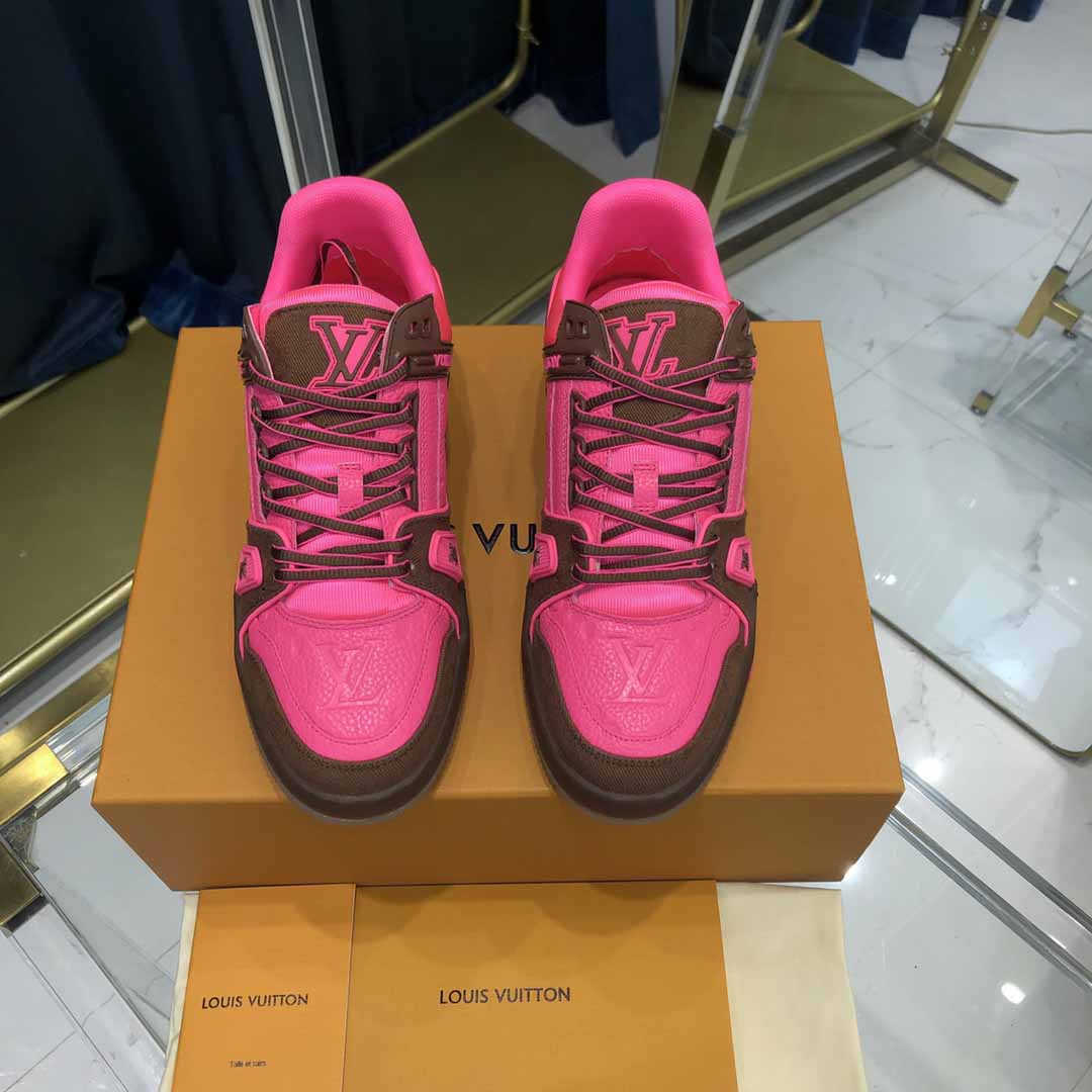 Louis Vuitton Trainer Sneaker Rosa - EUR FASHION