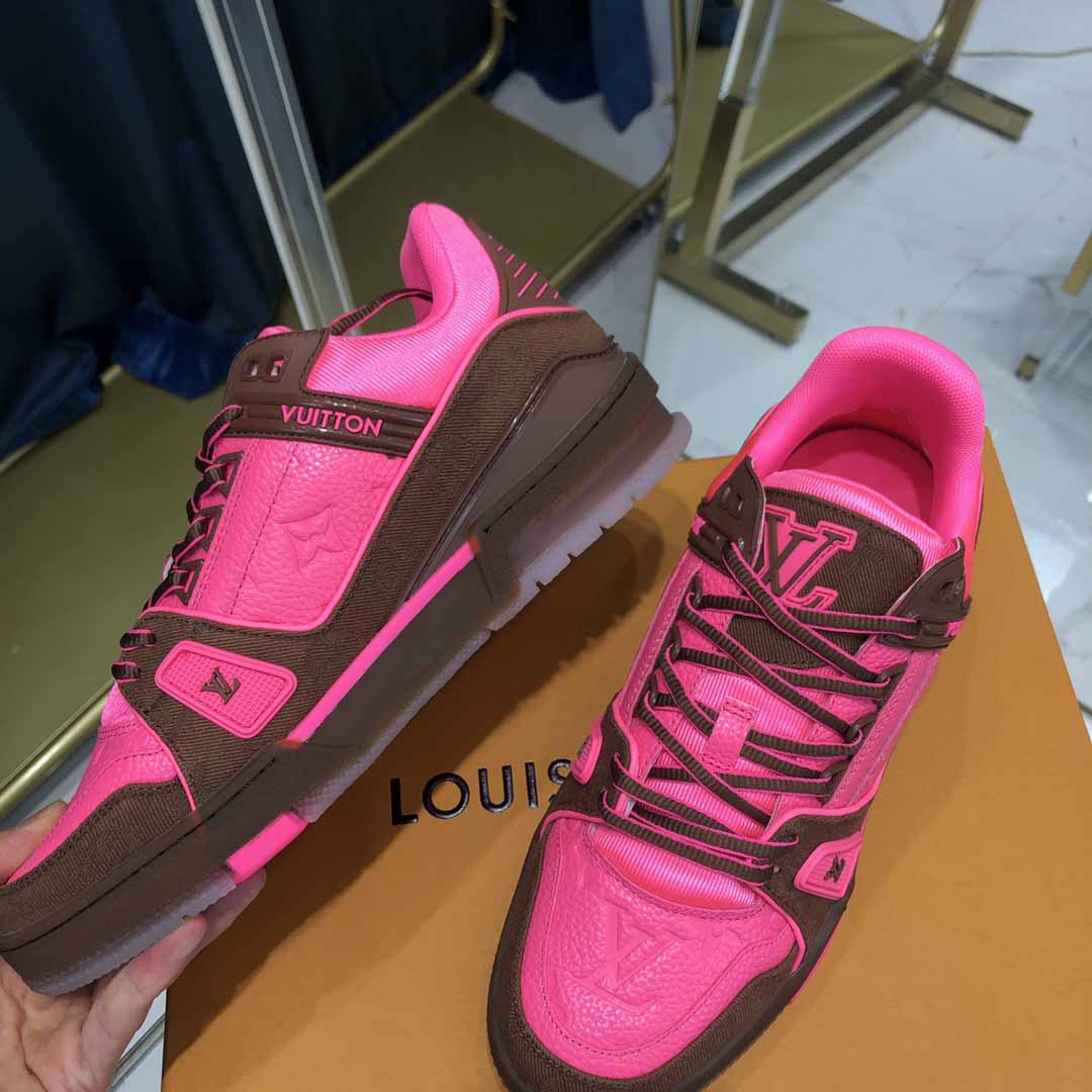 Louis Vuitton Trainer Sneaker Rosa - EUR FASHION