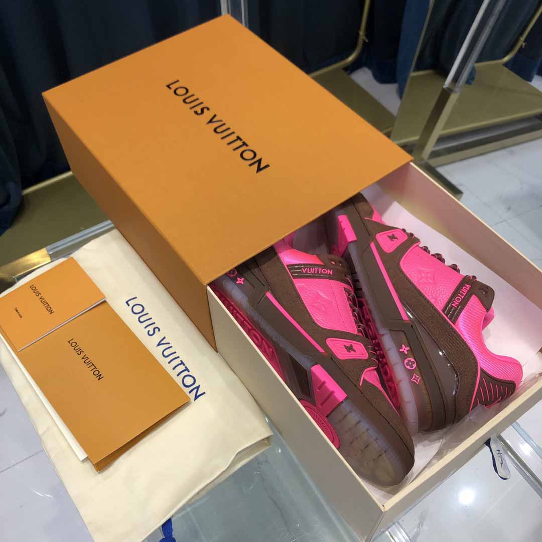 Louis Vuitton Trainer Sneaker Rosa - EUR FASHION