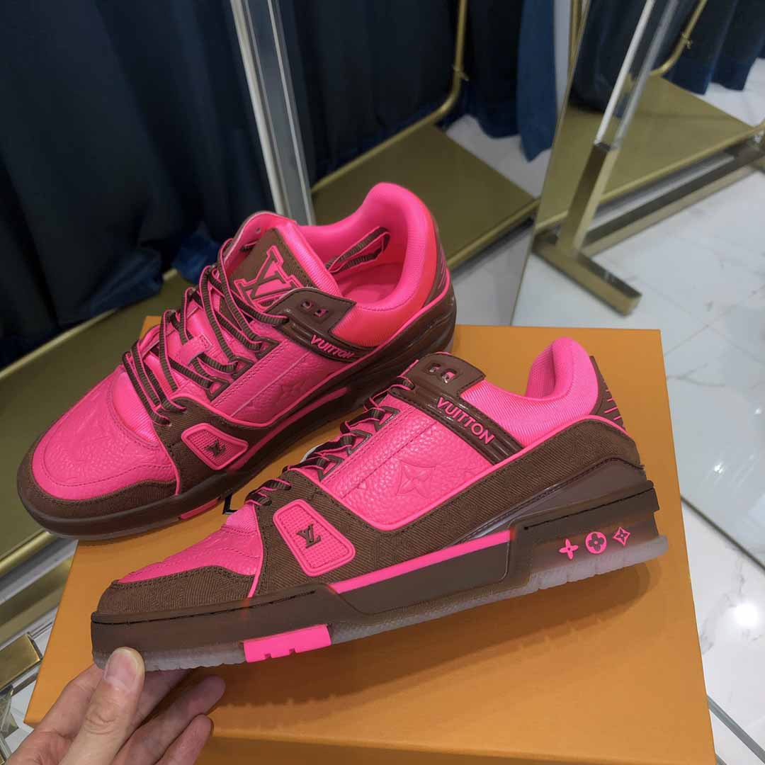 Louis Vuitton Trainer Sneaker Rosa - EUR FASHION