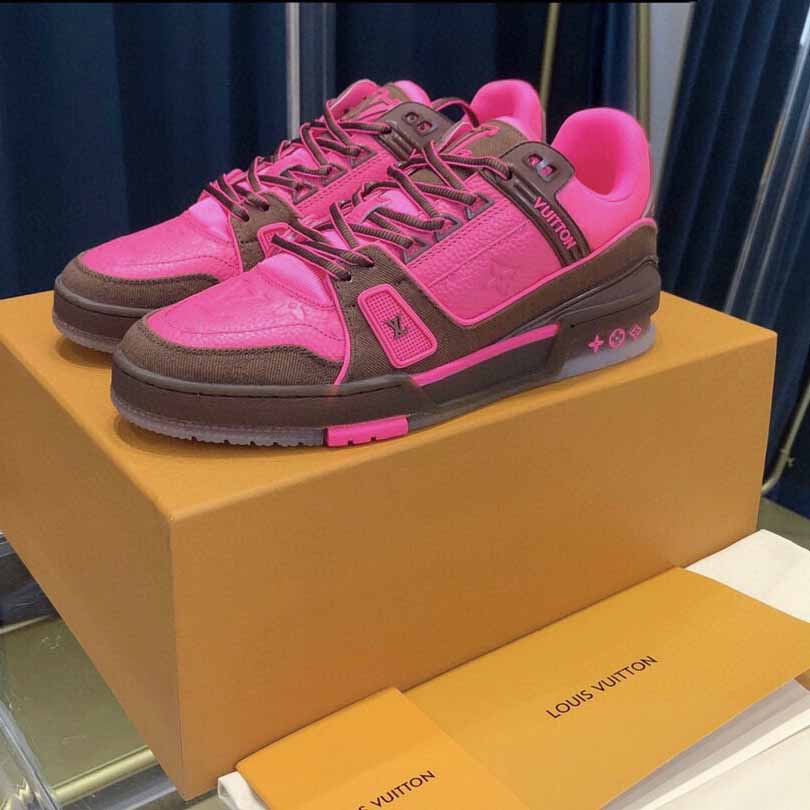 Louis Vuitton Trainer Sneaker Rosa - EUR FASHION