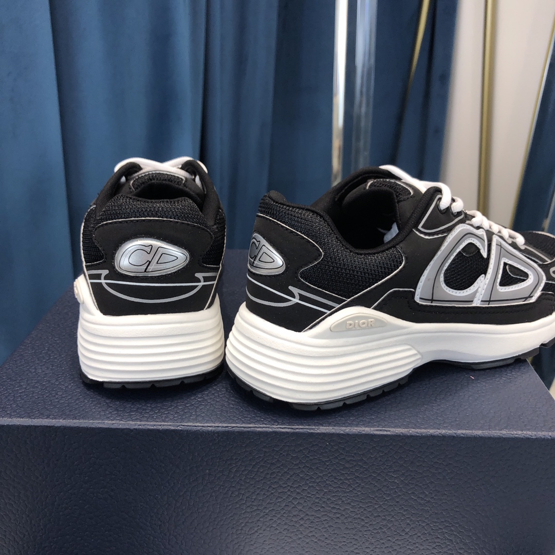 Dior B30 Sneaker aus schwarzem Mesh und technischem Stoff - EUR FASHION