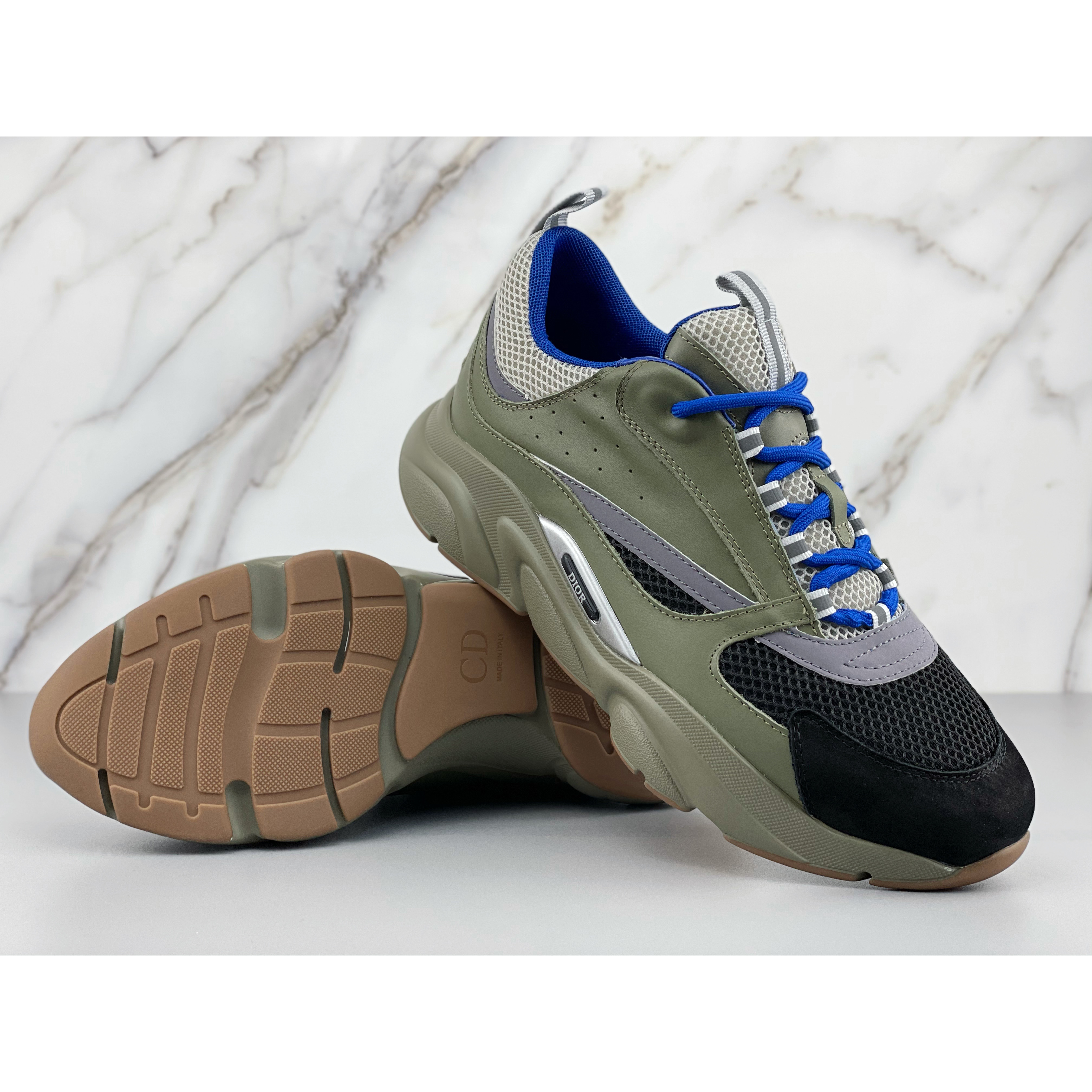 Dior B22 Low-Top-Sneaker in Grün und Blau - EUR FASHION