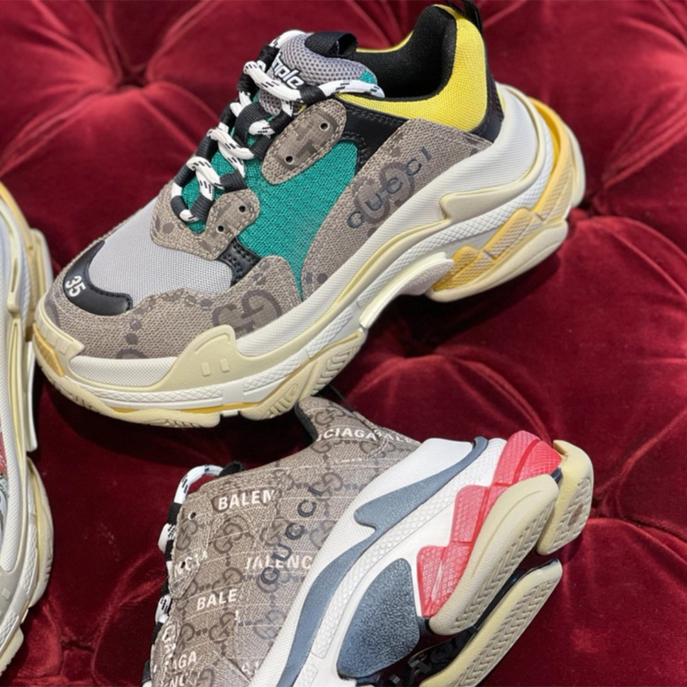 Gucci Herren The Hacker Project Triple S Sneaker (verfallene Sohlen) - EUR FASHION