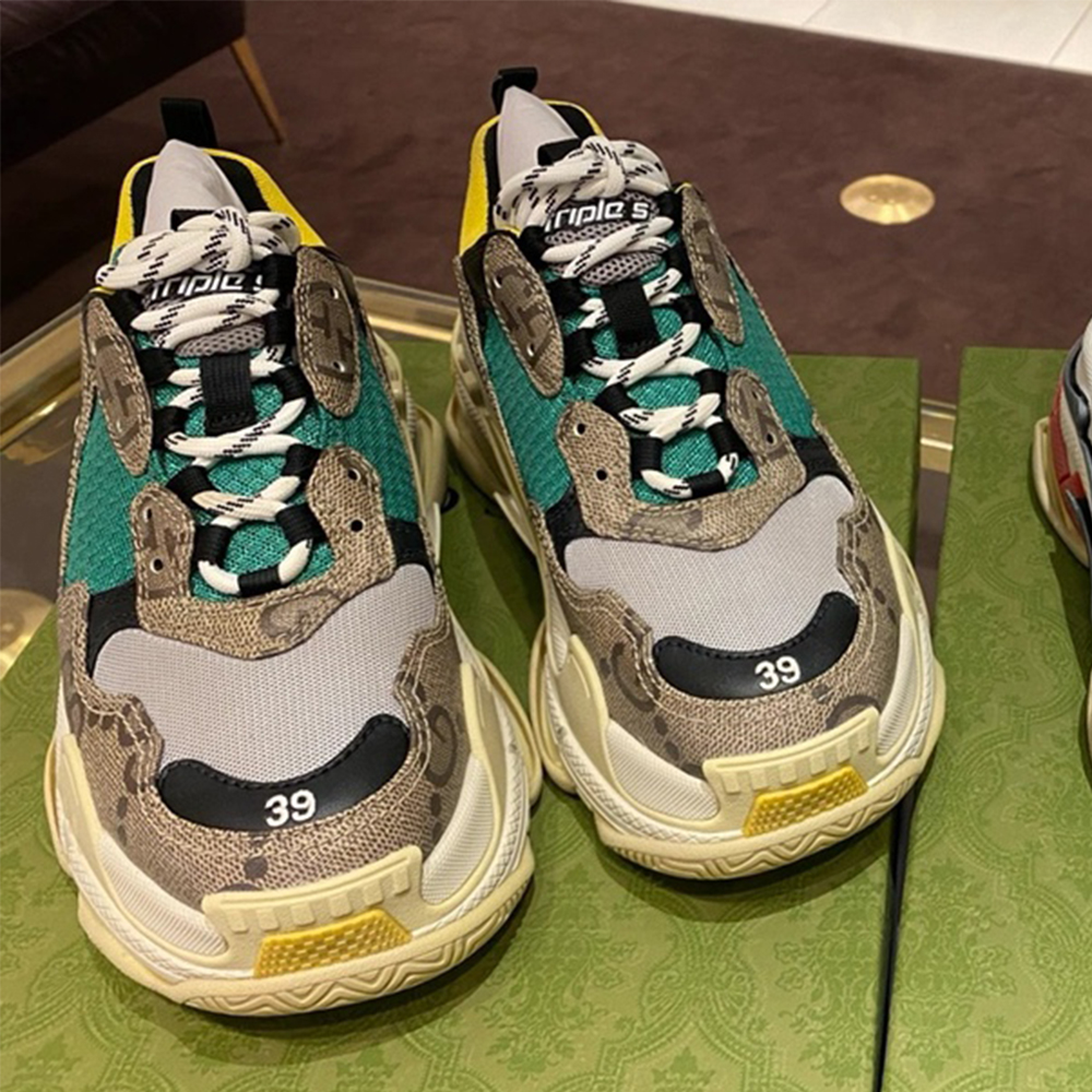 Gucci Herren The Hacker Project Triple S Sneaker (verfallene Sohlen) - EUR FASHION