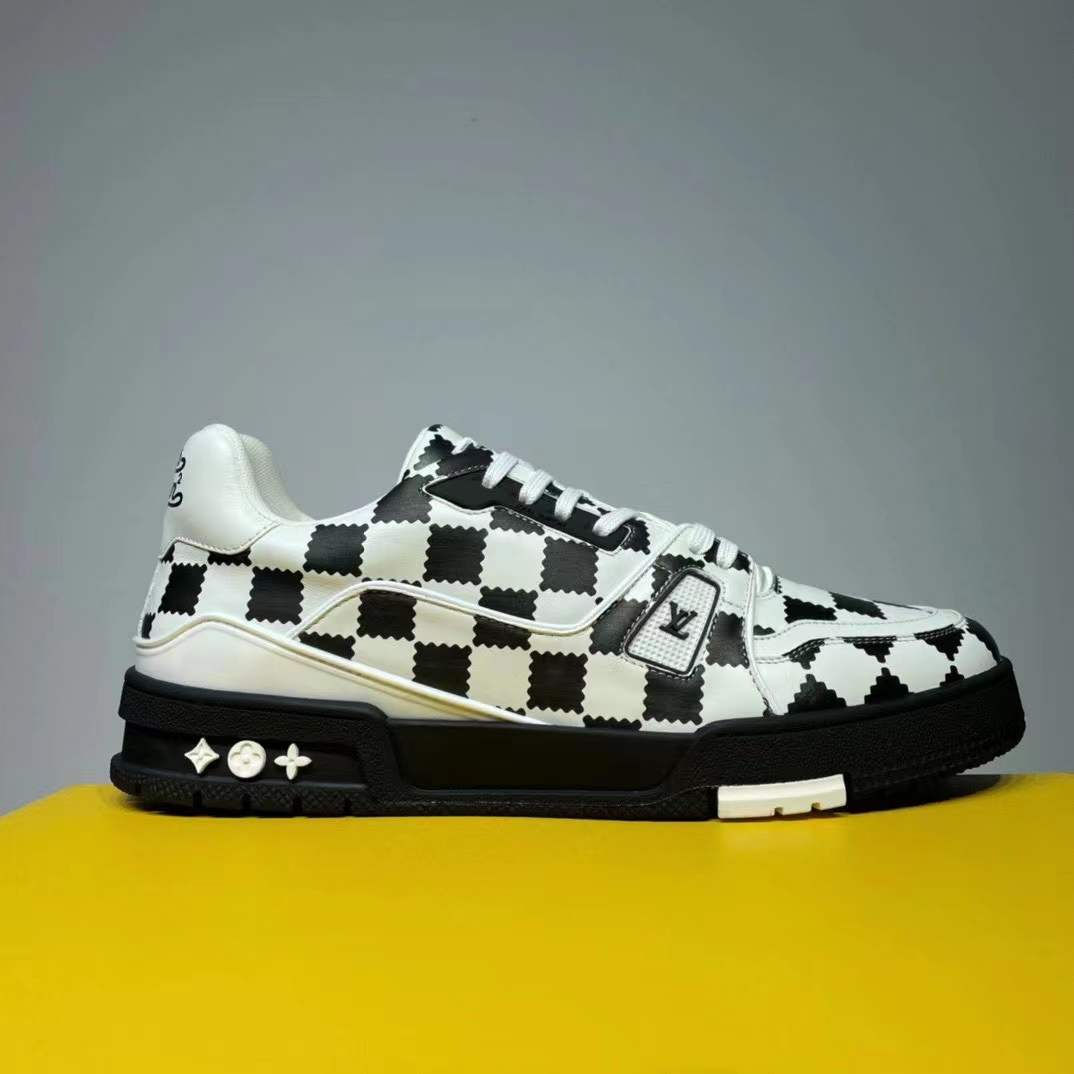 Louis Vuitton Trainer Sneaker Schwarz Weiß Damier - EUR FASHION