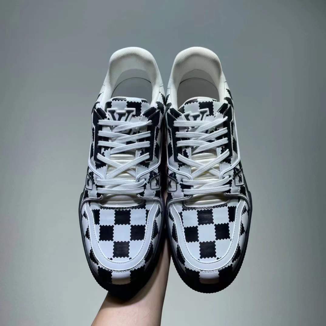 Louis Vuitton Trainer Sneaker Schwarz Weiß Damier - EUR FASHION